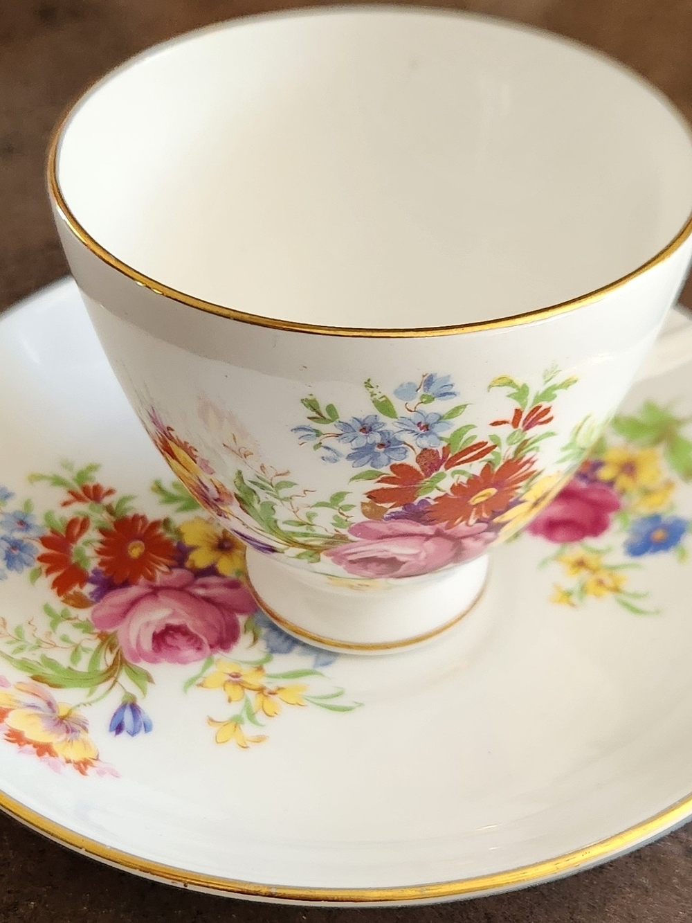 Vintage Bone China Tea Cup and Saucer Set